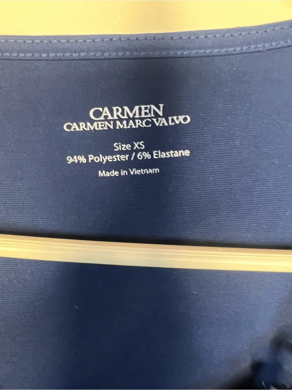 Carmen Marc Valvo Royal Blue Draped Top - Picture 4 of 4